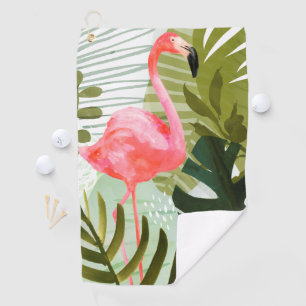Flamingo Forest Golfhandtuch