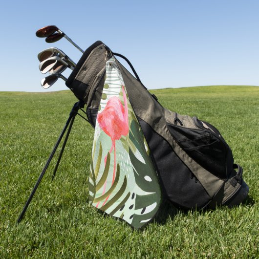 Flamingo Forest Golfhandtuch (Gras)