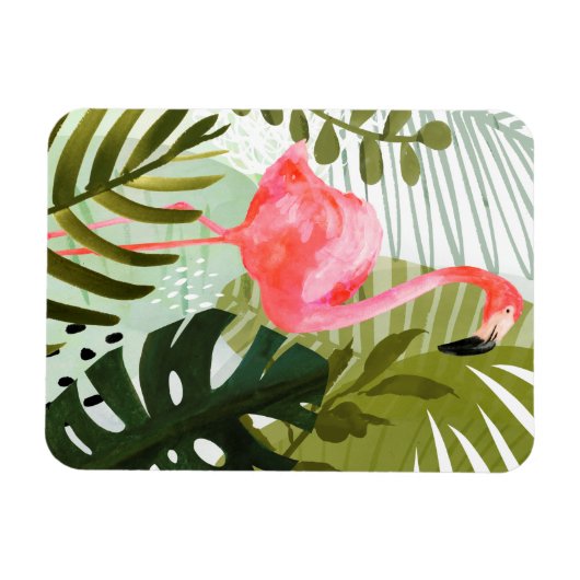 Flamingo Forest Magnet (Horizontal)