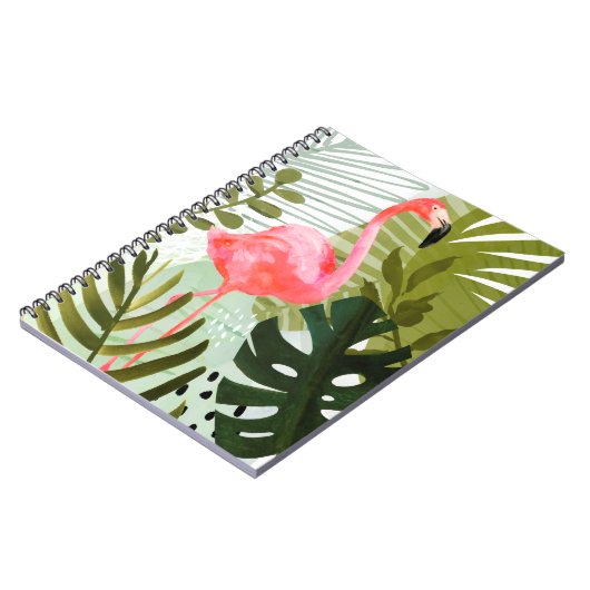 Flamingo Forest Notizblock (Linke Seite)