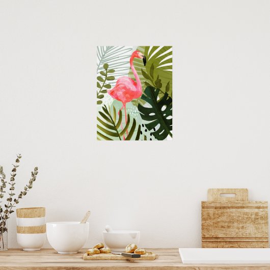 Flamingo Forest Poster (Küche)