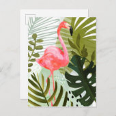 Flamingo Forest Postkarte (Vorne/Hinten)