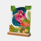 Flamingo Foto Tropical Acrylic Sign Acrylschild (Winkel)