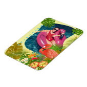 Flamingo-Foto tropisch gelb Magnet (Linke Seite)