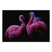 Flamingo Fraktal Fotodruck (Vorne)
