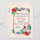 Flamingo Frame Einladung (Vorne/Hinten)