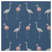 Flamingo Frenzy Fabric (Marine) Stoff (Nahaufnahme)