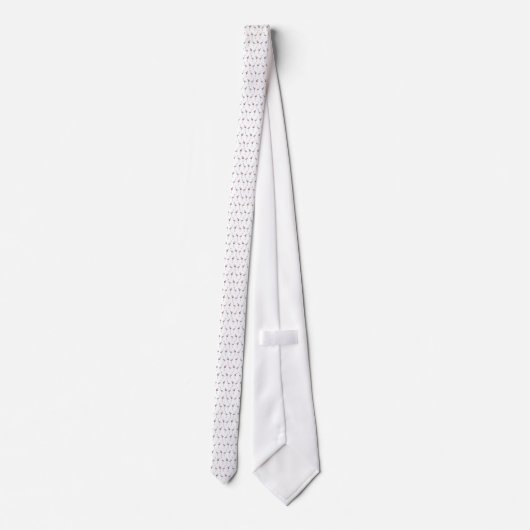 Flamingo Frenzy Krawatte (weiß) (Rückseite)