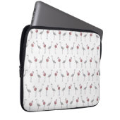 Flamingo Frenzy Laptop Sleeve (weiß) (Vorne Rechts)