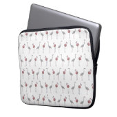 Flamingo Frenzy Laptop Sleeve (weiß) (Vorderseite Links)
