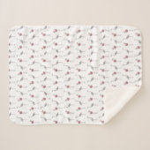Flamingo Frenzy Sherpa Blanket (Farbe wählen) Sherpadecke (Vorderseite (Horizontal))