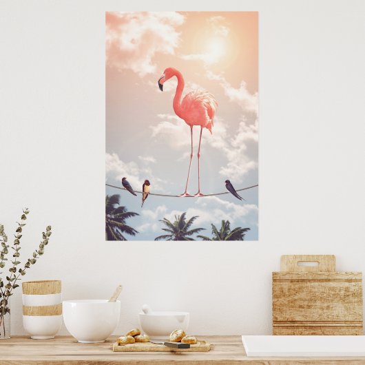FLAMINGO & FREUNDE POSTER (Küche)
