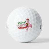 Flamingo Frohe Weihnachten, Custom Design Callaway Golfball (Vorderseite)