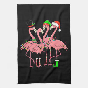 Flamingo Frohe Weihnachten Lustiges Flamingo-Fan-G Geschirrtuch
