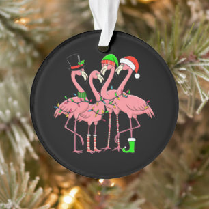 Flamingo Frohe Weihnachten Lustiges Flamingo-Fan-G Ornament