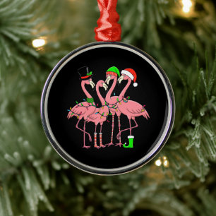 Flamingo Frohe Weihnachten Lustiges Flamingo-Fan-G Ornament Aus Metall