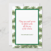 Flamingo Froher Festtage Flat Christmas Card Einladung (Rückseite)