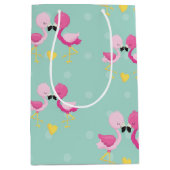 Flamingo Fun Design 1 Mittlere Geschenktüte (Vorderseite)