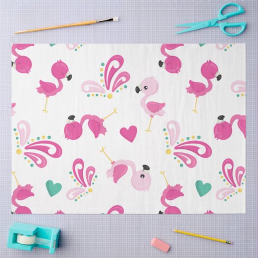 Flamingo Fun Design 2 Seidenpapier (Basteln)