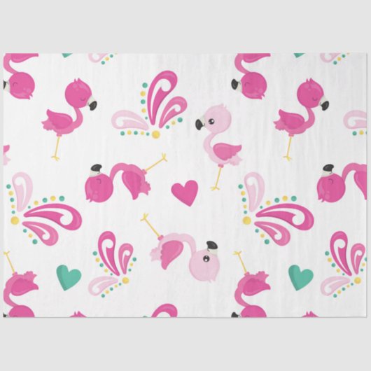 Flamingo Fun Design 2 Seidenpapier (Vorderseite)