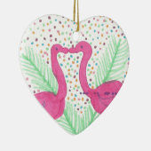 Flamingo Fun tropisches Muster Keramikornament (Rechts)