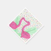 Flamingo Fun tropisches Muster Serviette (Ecke)