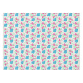 Flamingo Fun tropisches Muster Tischdecke (Vorderseite (Horizontal))