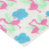Flamingo Fun tropisches Muster Tischdecke (Schrägansicht)