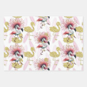 Flamingo Funny Design für Party Geschenkpapier Set (Vorderseite)