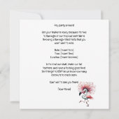 Flamingo Funny Design für Party Save The Date (Rückseite)