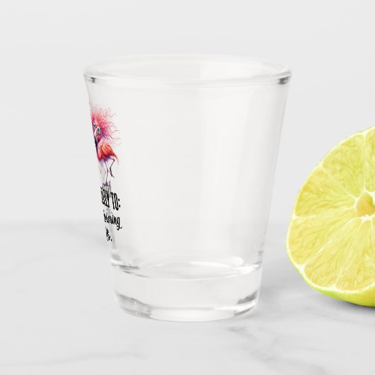 Flamingo Funny Face für Party Schnapsglas (Rechts)