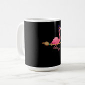 Flamingo | Funny Flamingo Hexeny Halloween Kaffeetasse (Vorderseite Links)