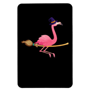 Flamingo Funny Flamingo Hexeny Halloween Magnet
