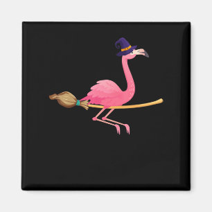 Flamingo Funny Flamingo Hexeny Halloween Magnet