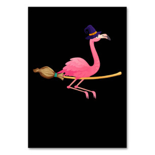 Flamingo   Funny Flamingo Hexeny Halloween Tischnummer