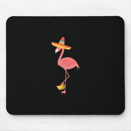 Flamingo Funny Mexican Food Taco Lover Gift Mousepad (Vorne)