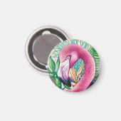 Flamingo Funny Niedliche Coole Einzigartige Kunst Magnet (Vorderseite/Rückseite)