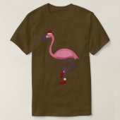 Flamingo Funny Weihnachtsmannmütze Santa Boots Xma T-Shirt (Design vorne)