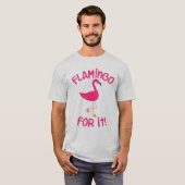 Flamingo für das tropische rosa Vogelmotto T-Shirt (Vorne ganz)