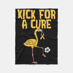 Flamingo Fußballkick Für Eine Heilung Kinderkrebs Fleecedecke