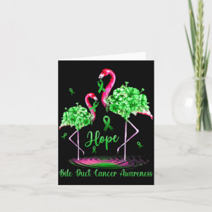 Flamingo-Gallenkanal-Krebs-Bewusstseinsdesign Karte