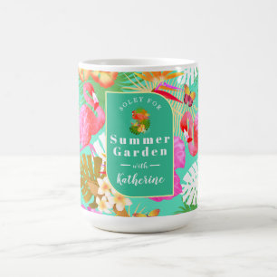 Flamingo Garden Aquamarin Kaffeetasse