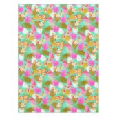 Flamingo Garden Aquamarin Tischdecke (Vorderseite)