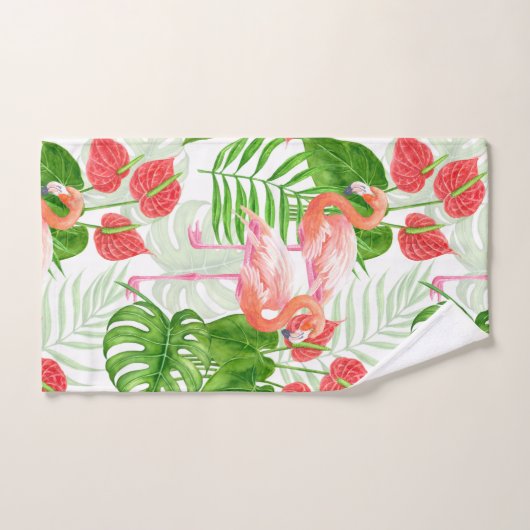Flamingo Garden Badhandtuch Set (Handtuch)