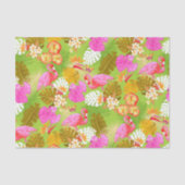 Flamingo Garden Bright Green Seidenpapier (Vorderseite)