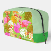 Flamingo Garden Bright Green Waschbeutel (Rechte Ecke)