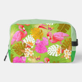 Flamingo Garden Bright Green Waschbeutel (Rückseite)