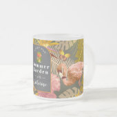 Flamingo Garden Dark Gray Mattglastasse (VorderseiteRechts)
