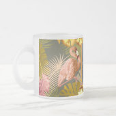 Flamingo Garden Dark Gray Mattglastasse (Links)