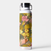 Flamingo Garden Dark Gray Trinkflasche (Rückseite)